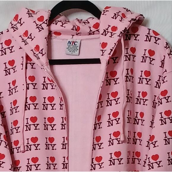 NYC I Love NY Women's Pink Hoodie. Size L - Picture 8 of 15